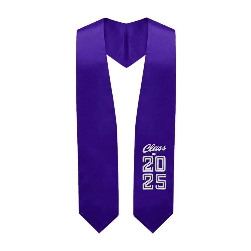 7040 Stole Class of 2025 With Classic Tips Unisex Adult 62" Long